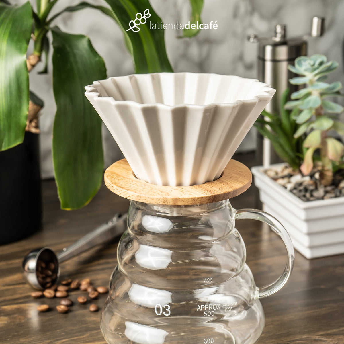 GENERICO Cafetera Goteo Dripper V60 Origami Amarillo